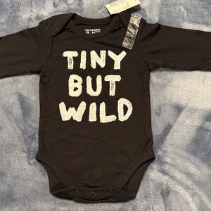 The Children's Place Black 'Tiny But Wild' Bodysuit